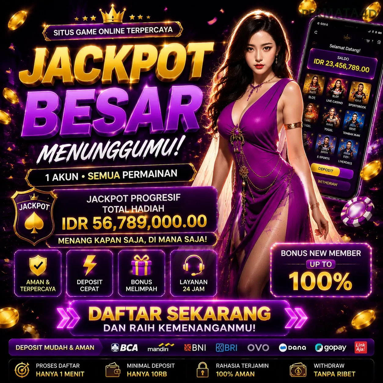 Ikon aplikasi permata4d resmi